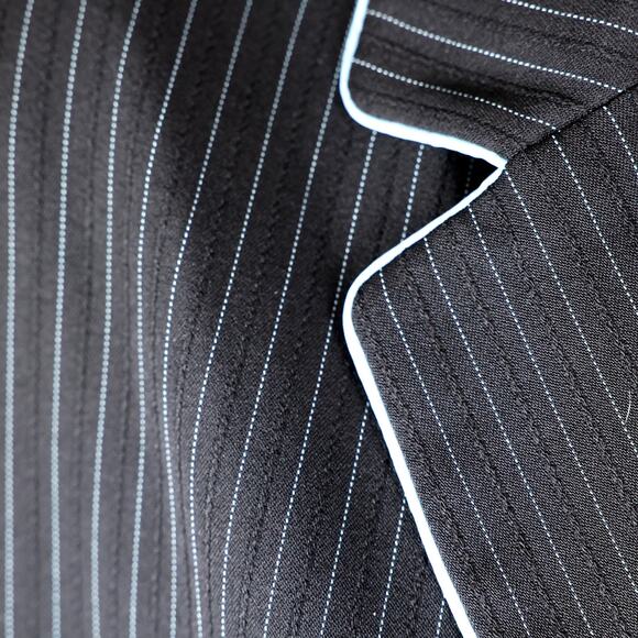 Blacker Stanley Blacker Blazer Black Blue Trim Size 10 - Picture 6 of 14